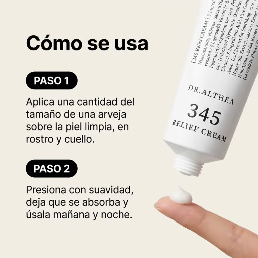 Cómo se usa la crema Dr. Althea 345 en dos pasos