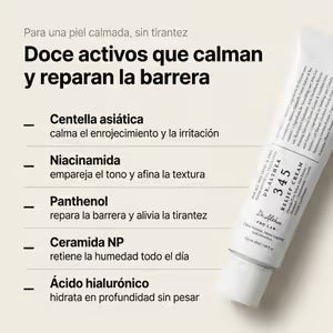 Los cinco activos: centella asiática, niacinamida, pantenol, ceramida y ácido hialurónico