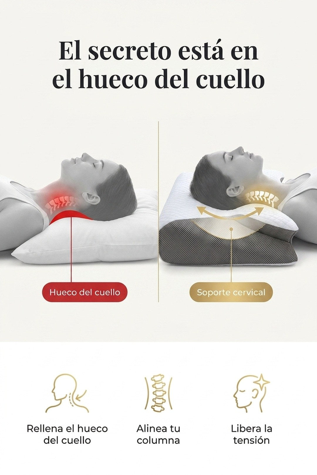 El secreto está en el hueco del cuello: rellena y alinea la cervical