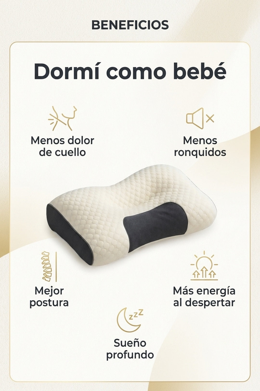 Dormí como bebé: menos dolor de cuello, menos ronquidos, más energía