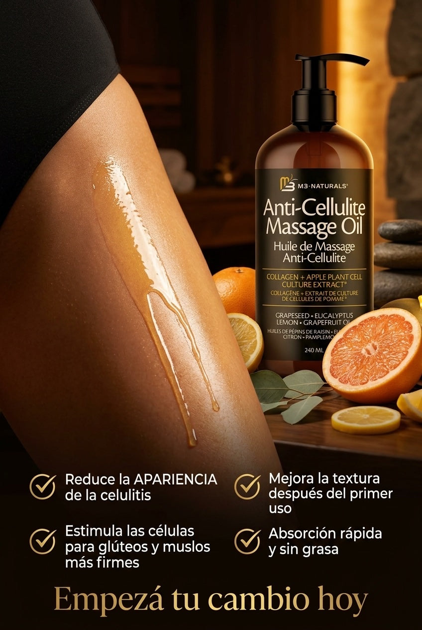 Aceite Anti-Celulitis M3 · empezá tu cambio hoy