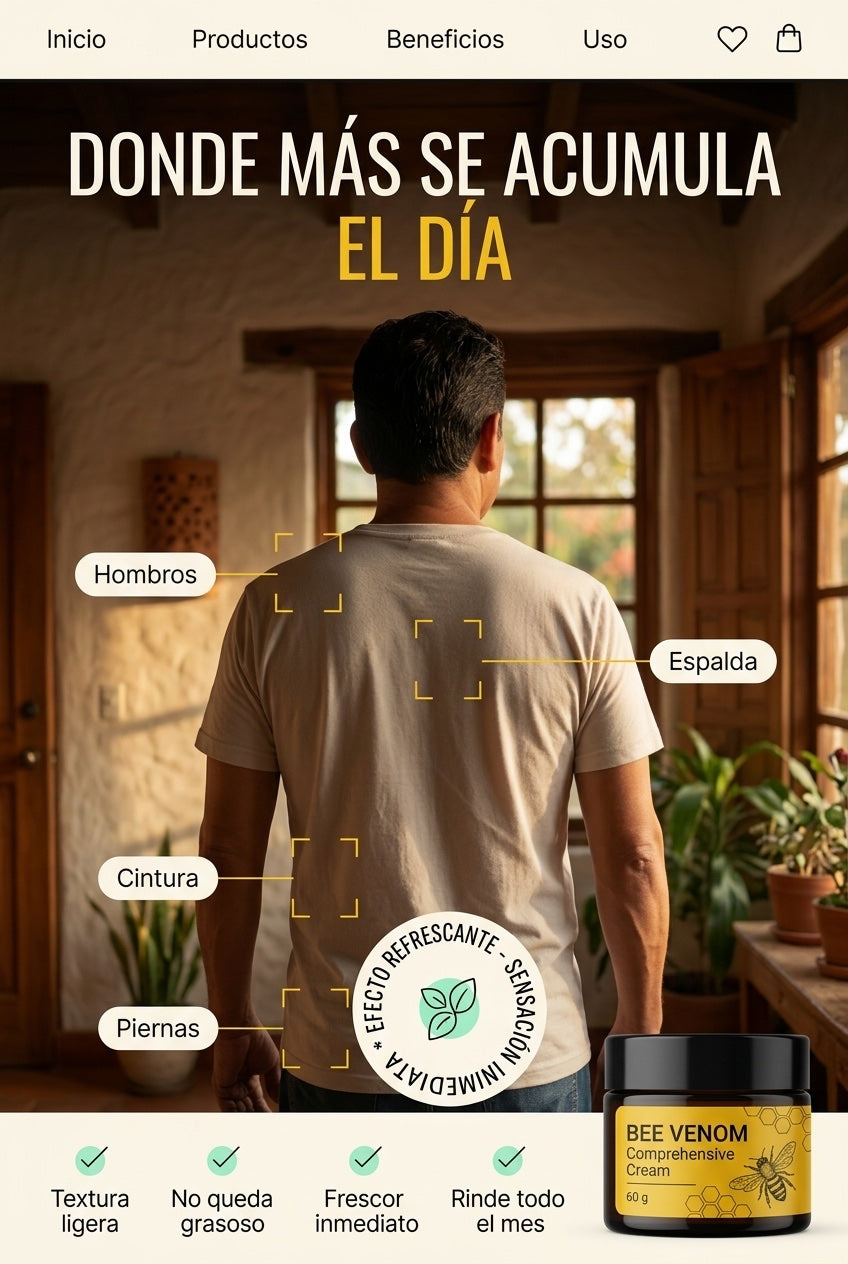 Hombros, espalda, cintura y piernas: donde mas se acumula el dia