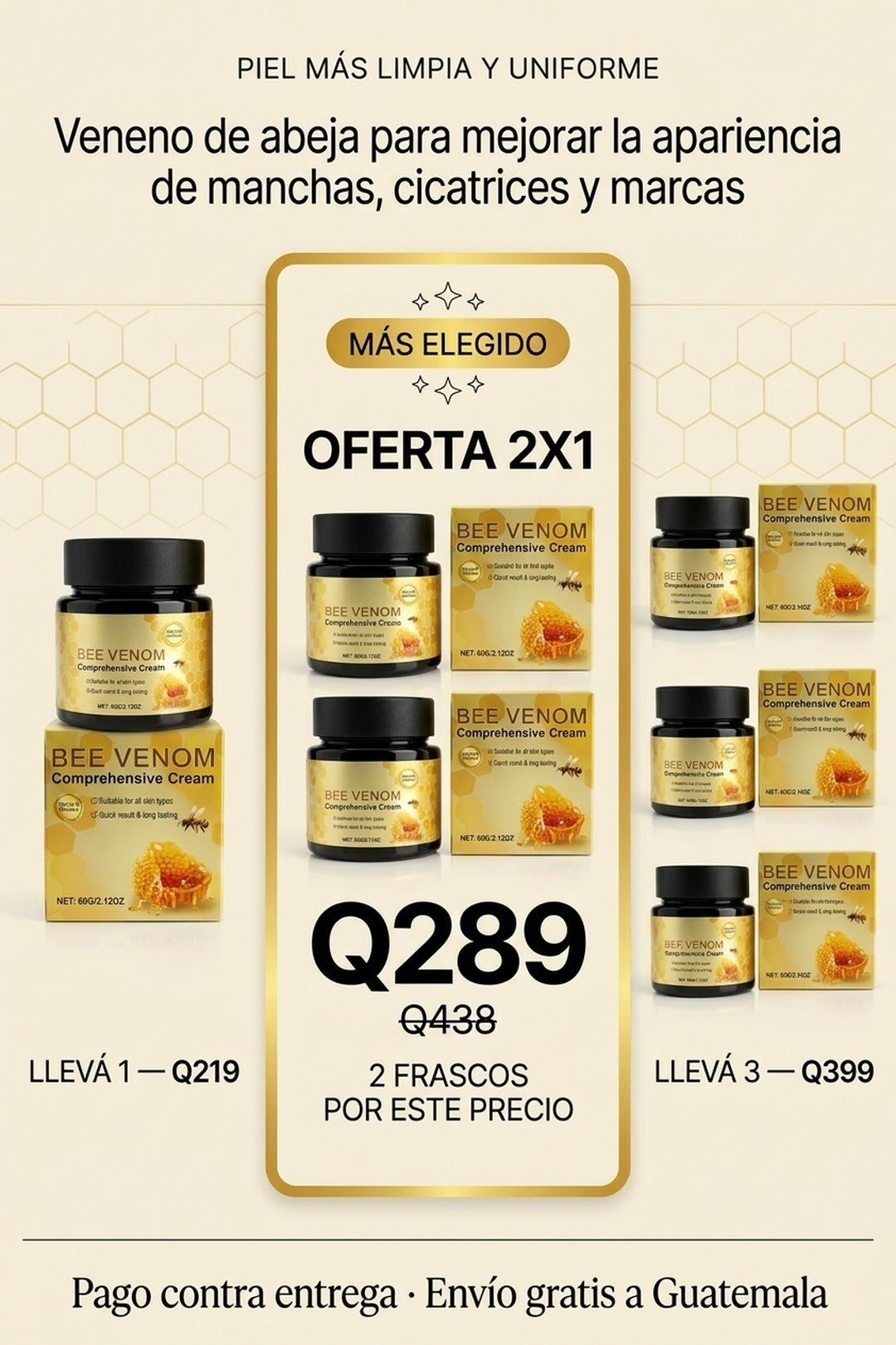 Oferta 2X1 Bee Venom: lleva 2 paga 1, pago contra entrega