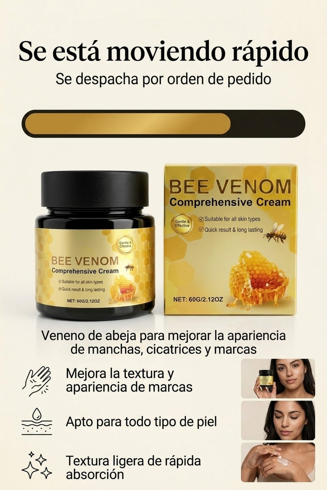 Bee Venom se esta moviendo rapido, se despacha por orden de pedido