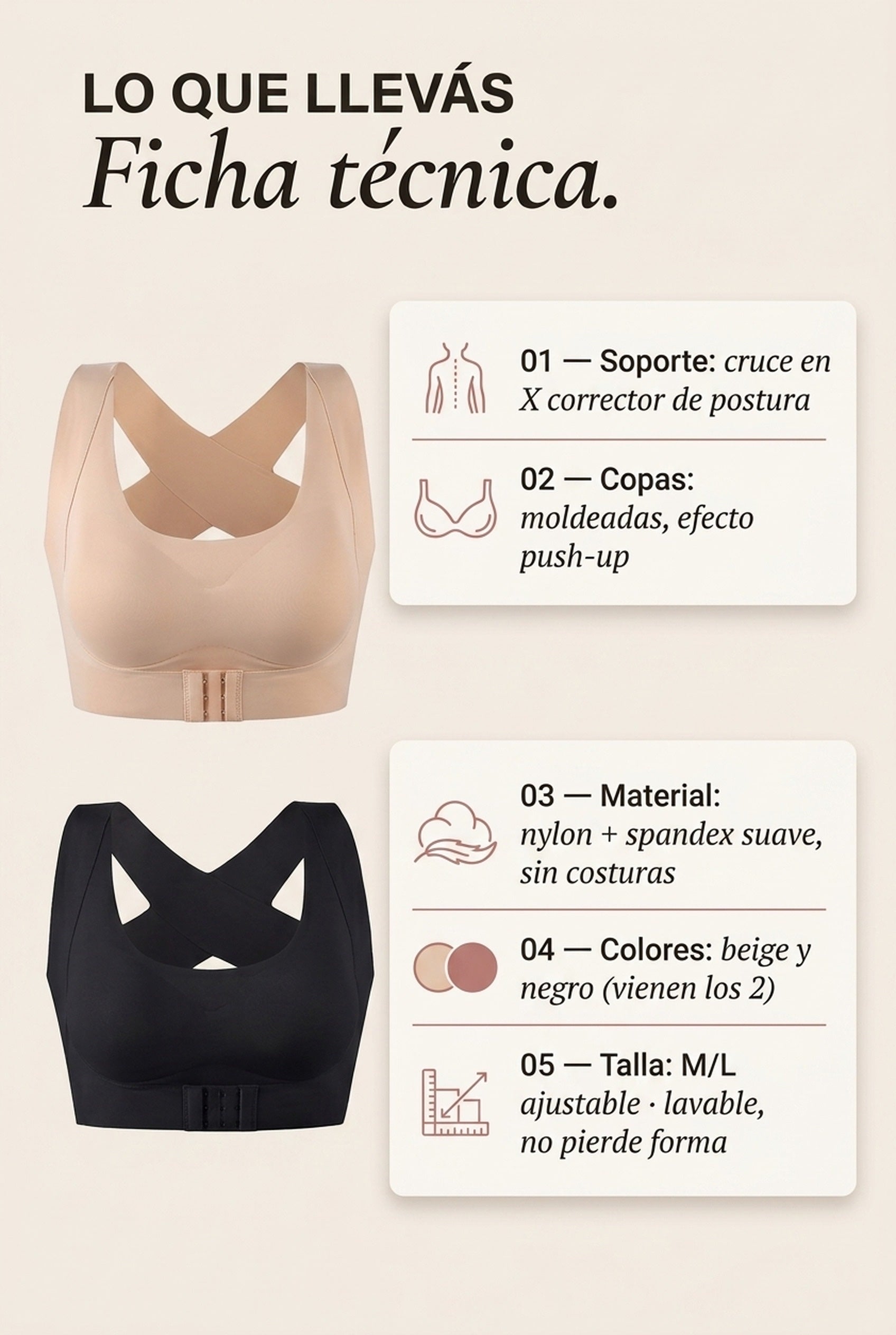 Ficha técnica del Brasier Corrector