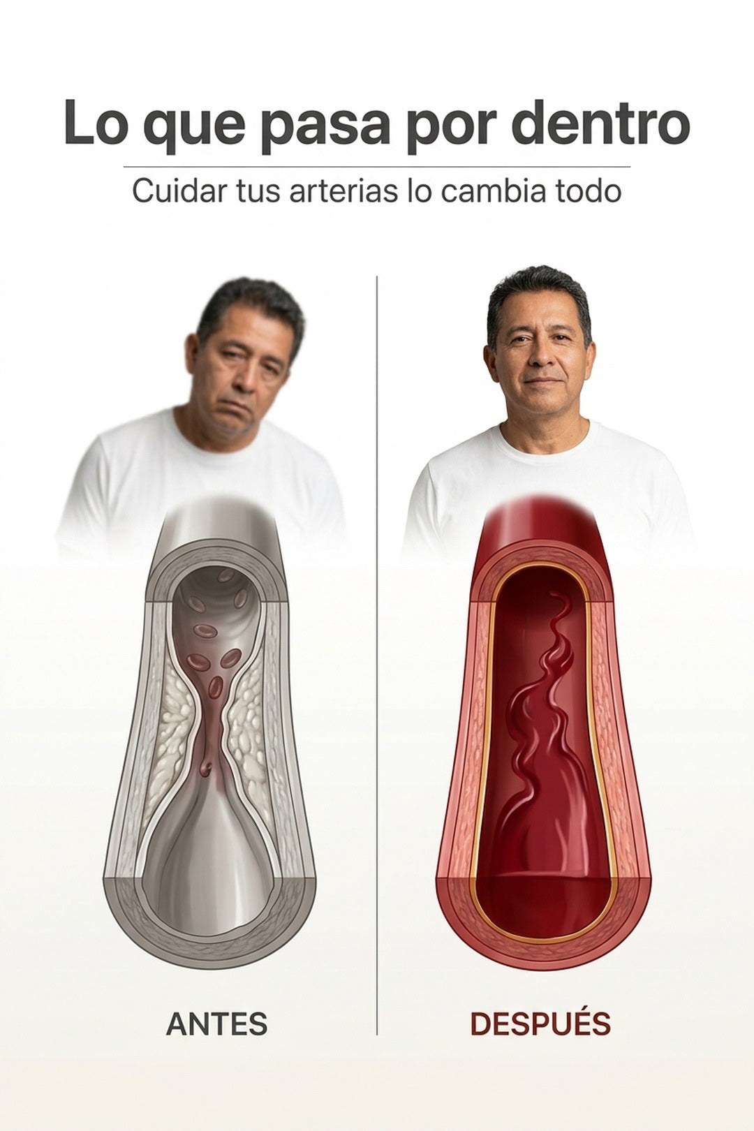 Antes y después: de arterias con placa a circulación libre