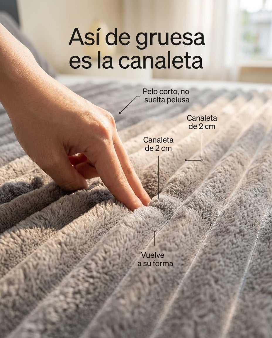 Beneficios de Cobija acanalada de felpa