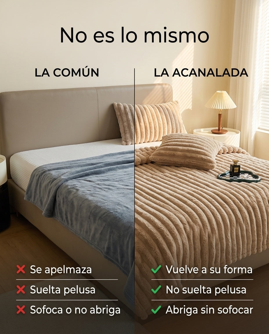 Ingredientes de Cobija acanalada de felpa
