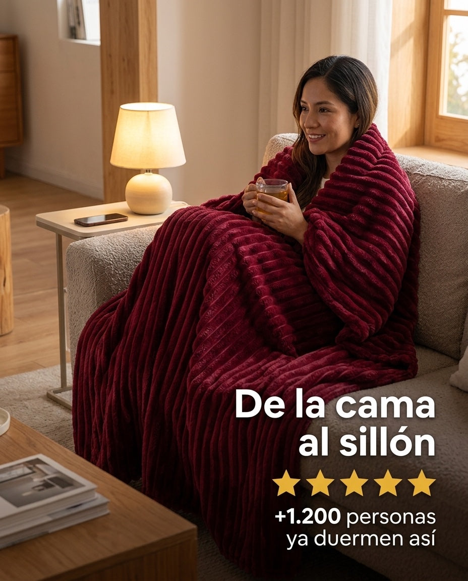 Kits de Cobija acanalada de felpa con descuento