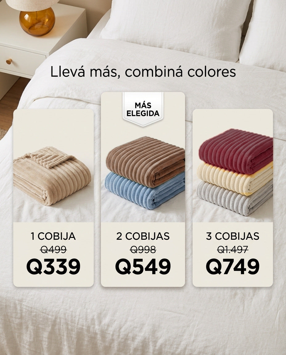 Cobija acanalada de felpa · tendencia en Guatemala