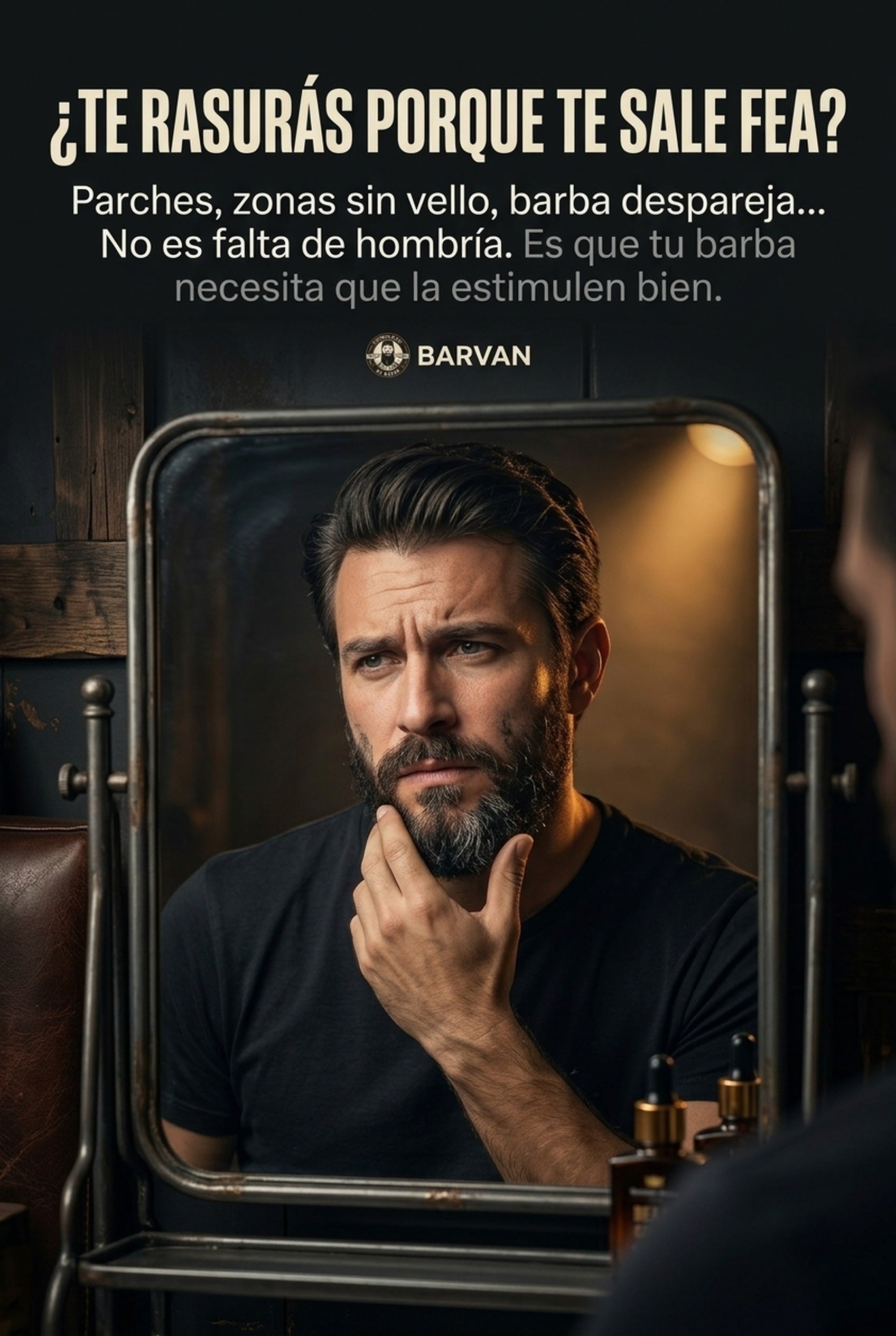 ¿Te rasurás porque tu barba sale rala o con parches?