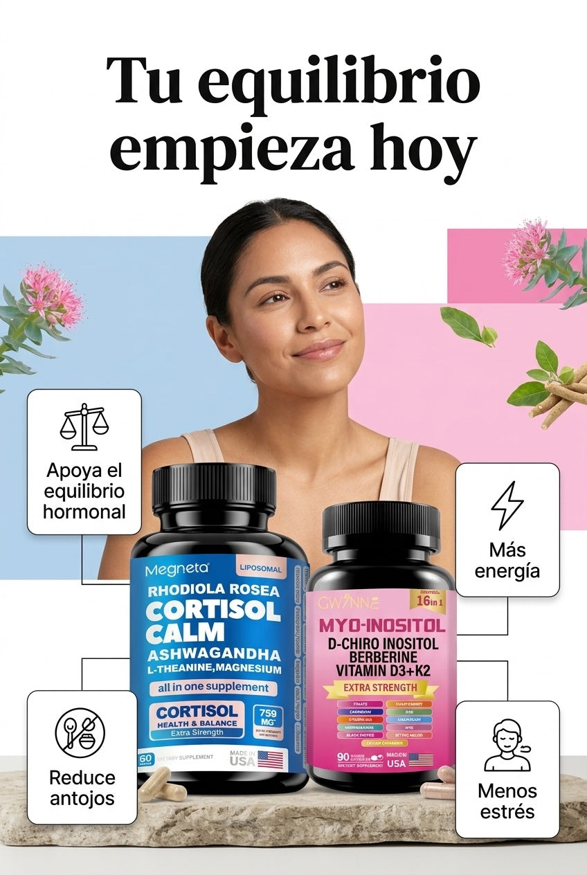 Combo Cortisol + Inositol · tu equilibrio empieza hoy