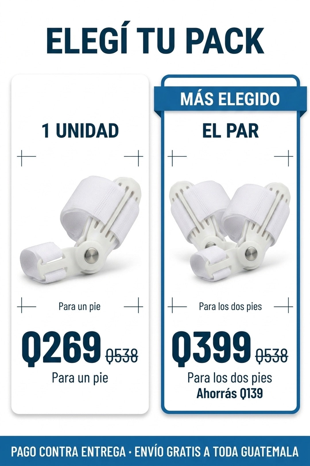 Oferta corrector de juanetes: 1 unidad o el par, con pago contra entrega
