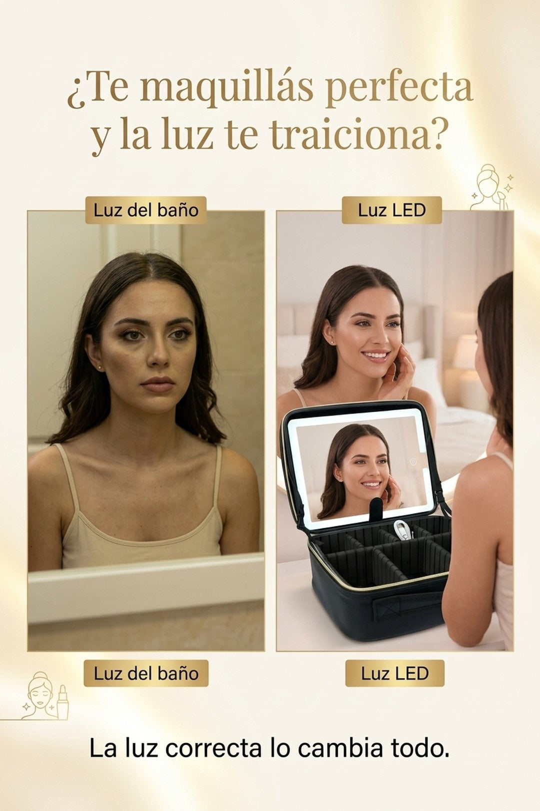 ¿Te maquillás perfecta y la luz del baño te traiciona?