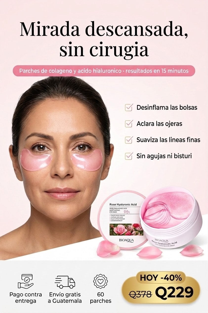Rose Eye Mask · parches de hidrogel para el contorno de ojos