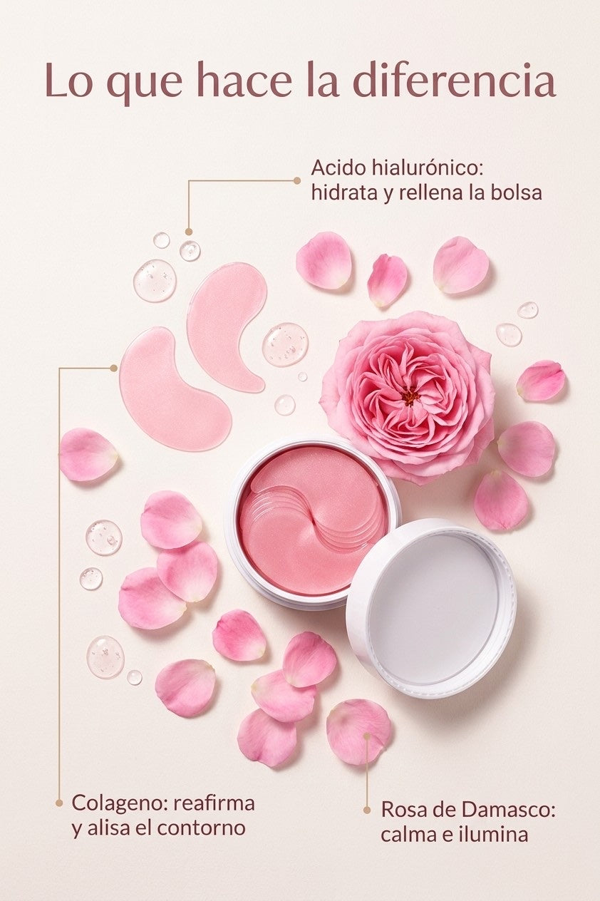 Ingredientes: rosa de Damasco, ácido hialurónico y colágeno
