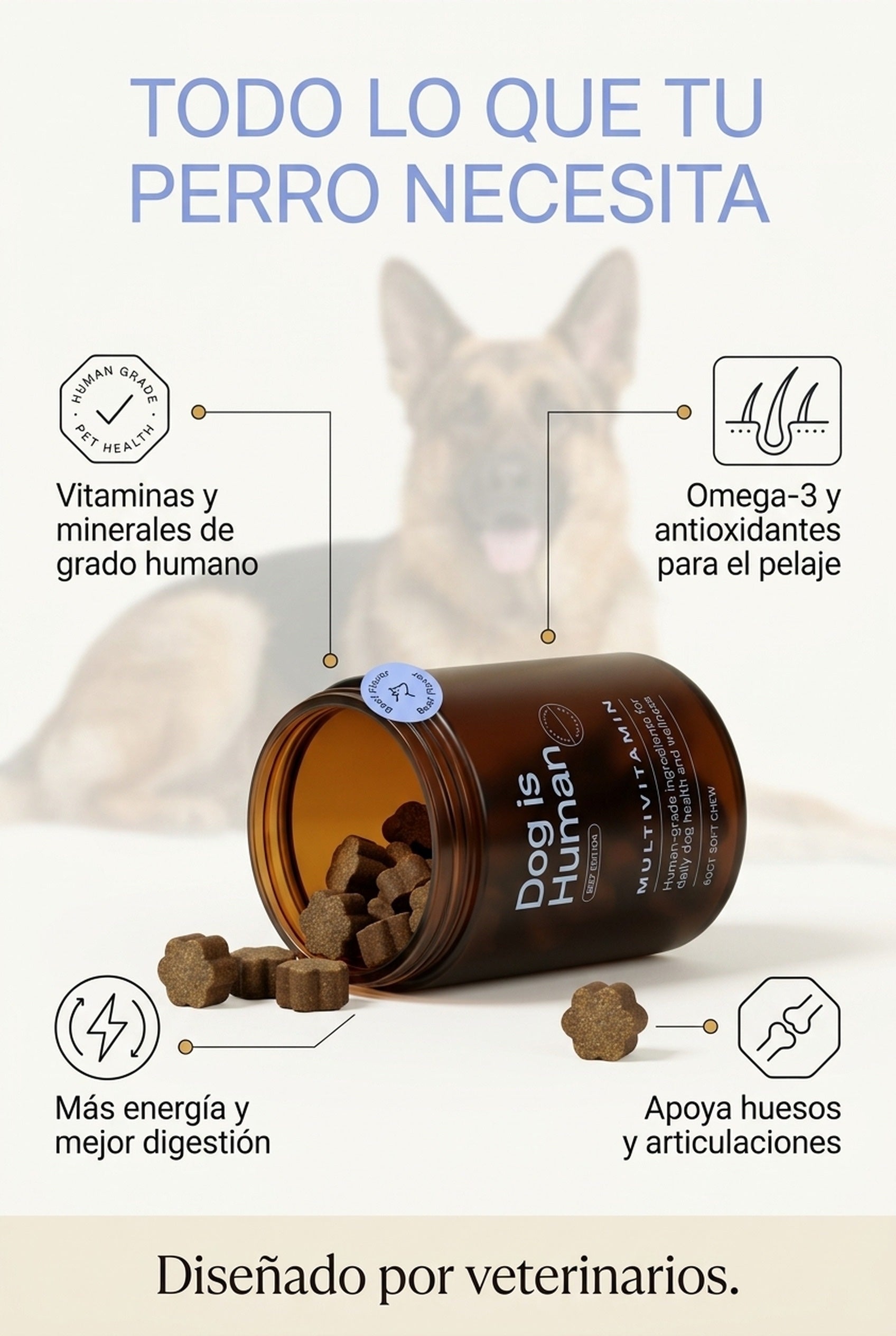 Todo lo que tu perro necesita · grado humano