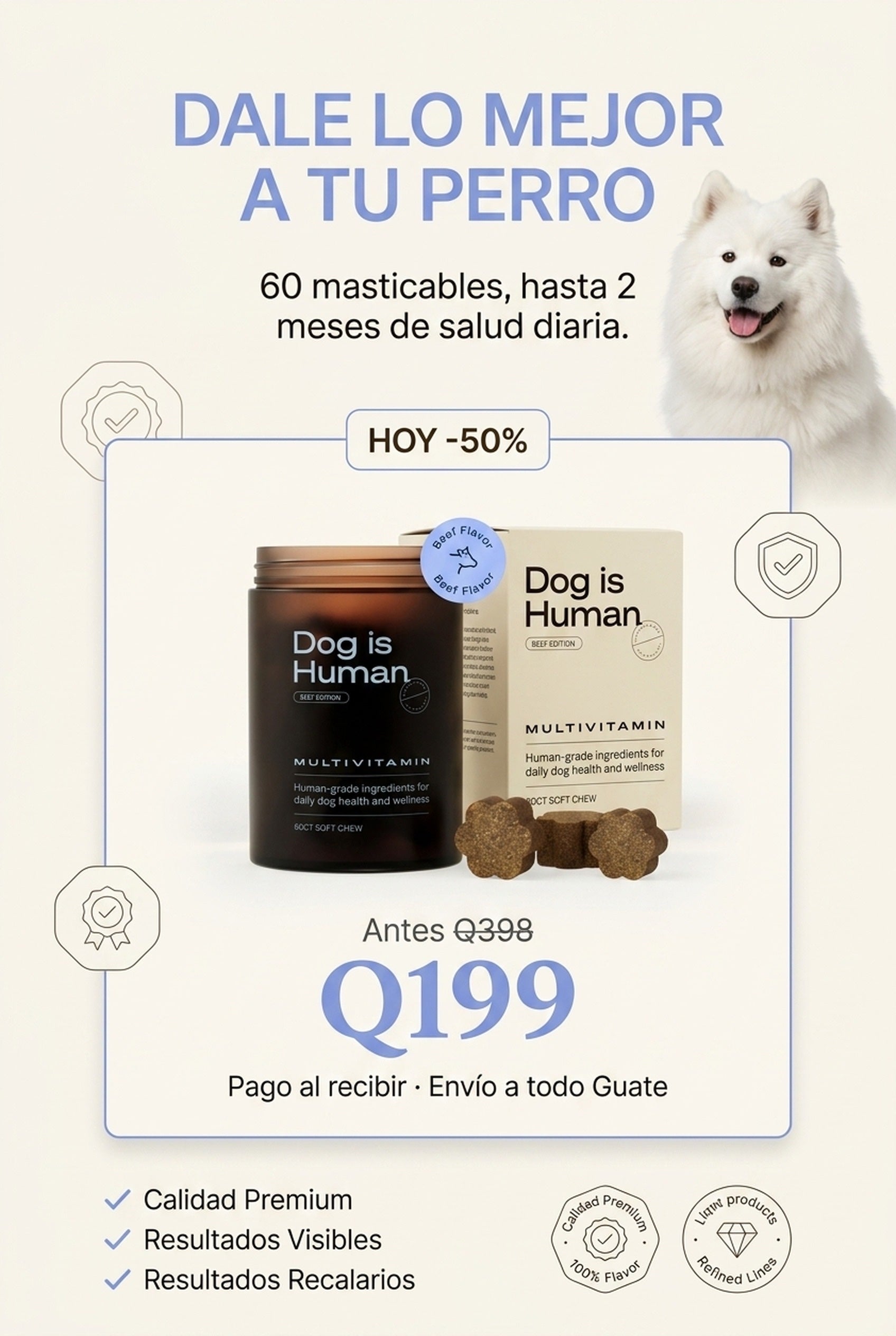 Oferta Dog is Human -50% · pago contra entrega