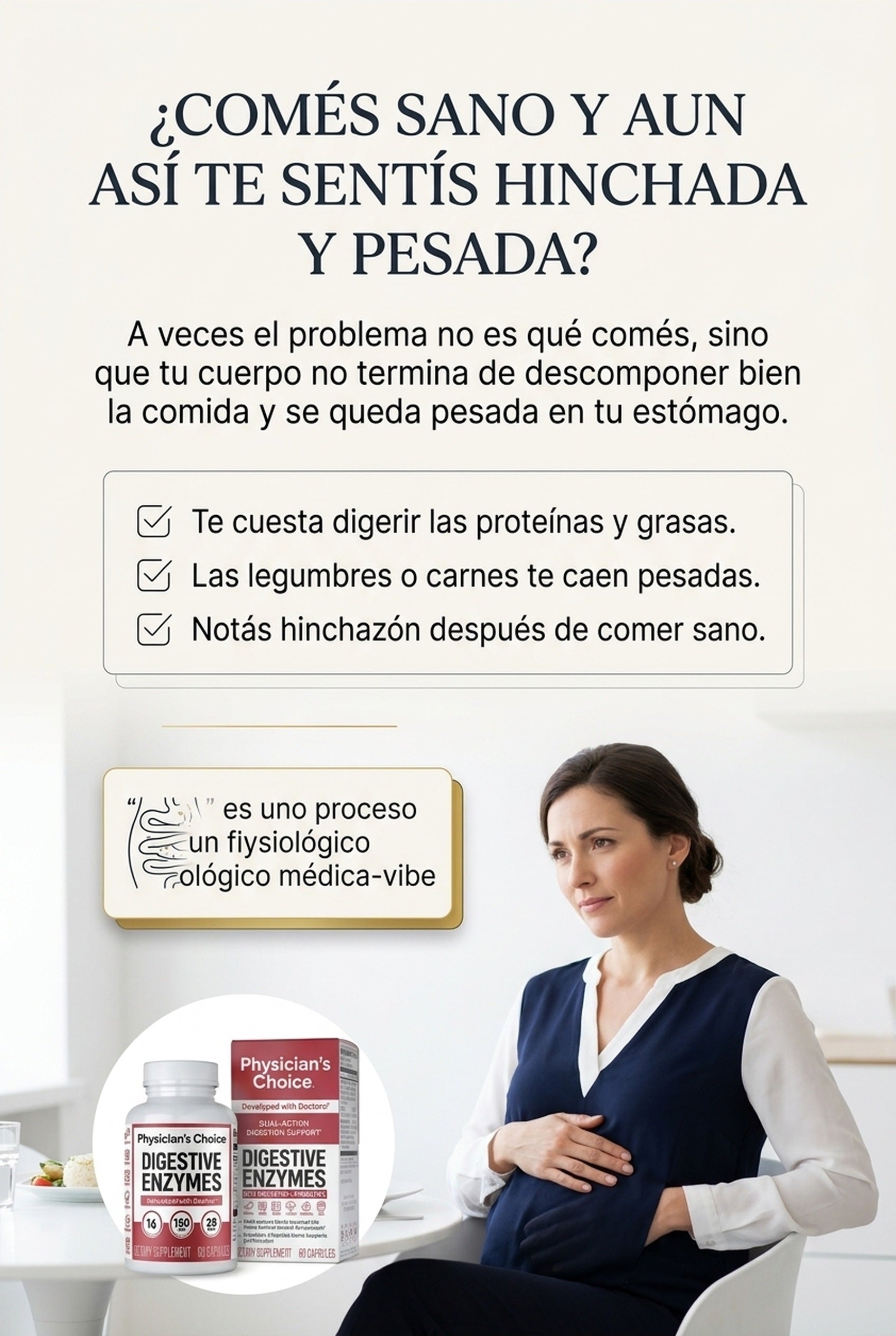 ¿Comés sano y aun así te sentís hinchada y pesada?