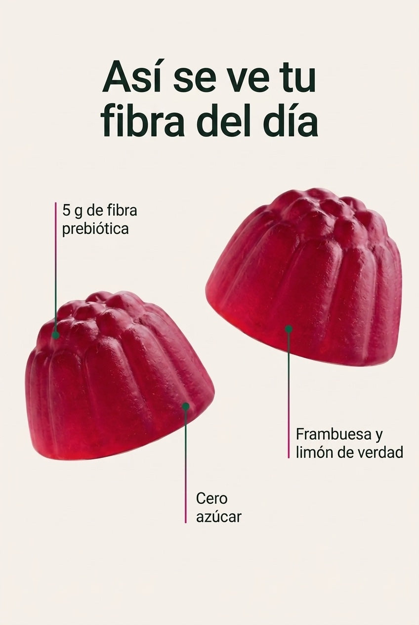 Así se ve tu fibra del día: 5 g de fibra prebiótica, cero azúcar