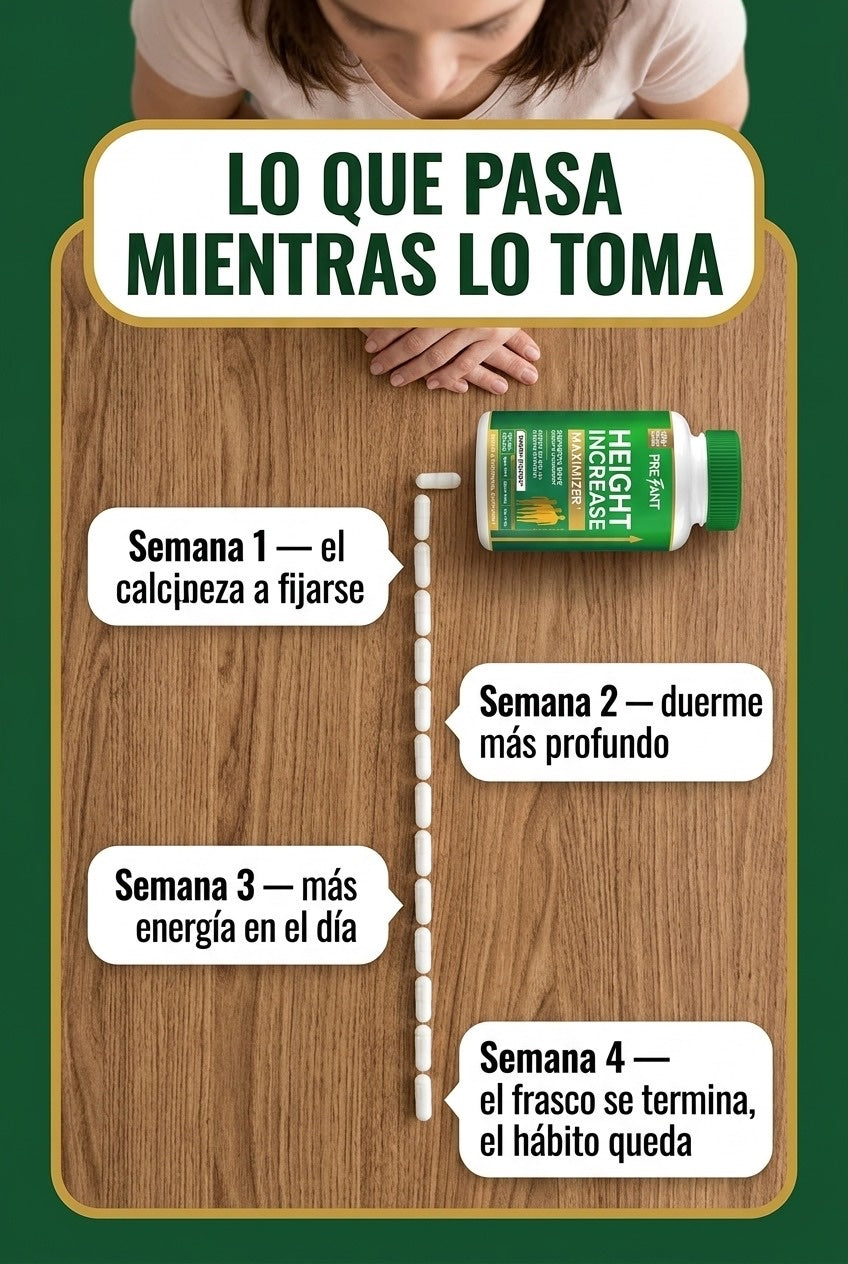 Semana a semana: lo que pasa mientras toma HEIGHT INCREASE