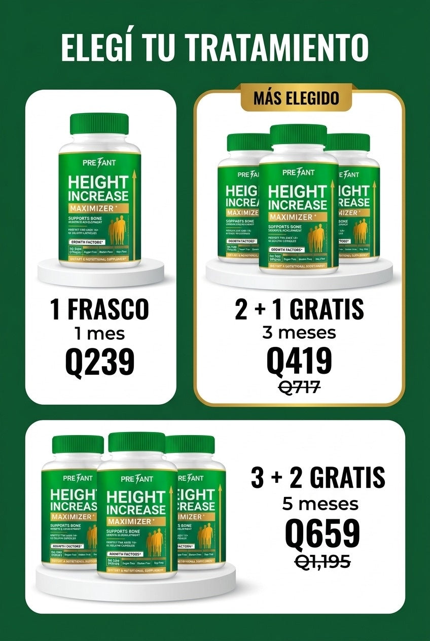 Oferta HEIGHT INCREASE: 1, 3 o 5 frascos