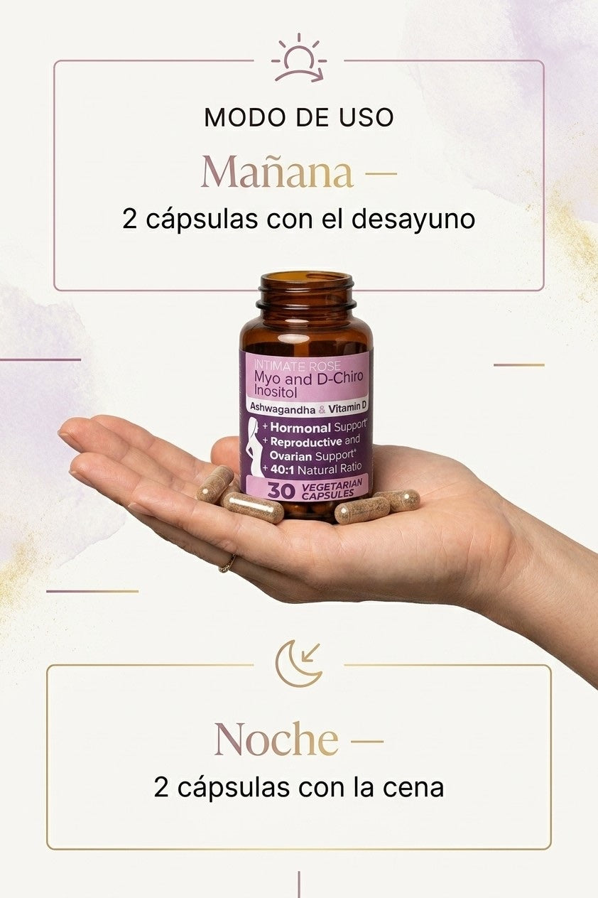 Modo de uso: 2 cápsulas en la mañana y 2 en la noche