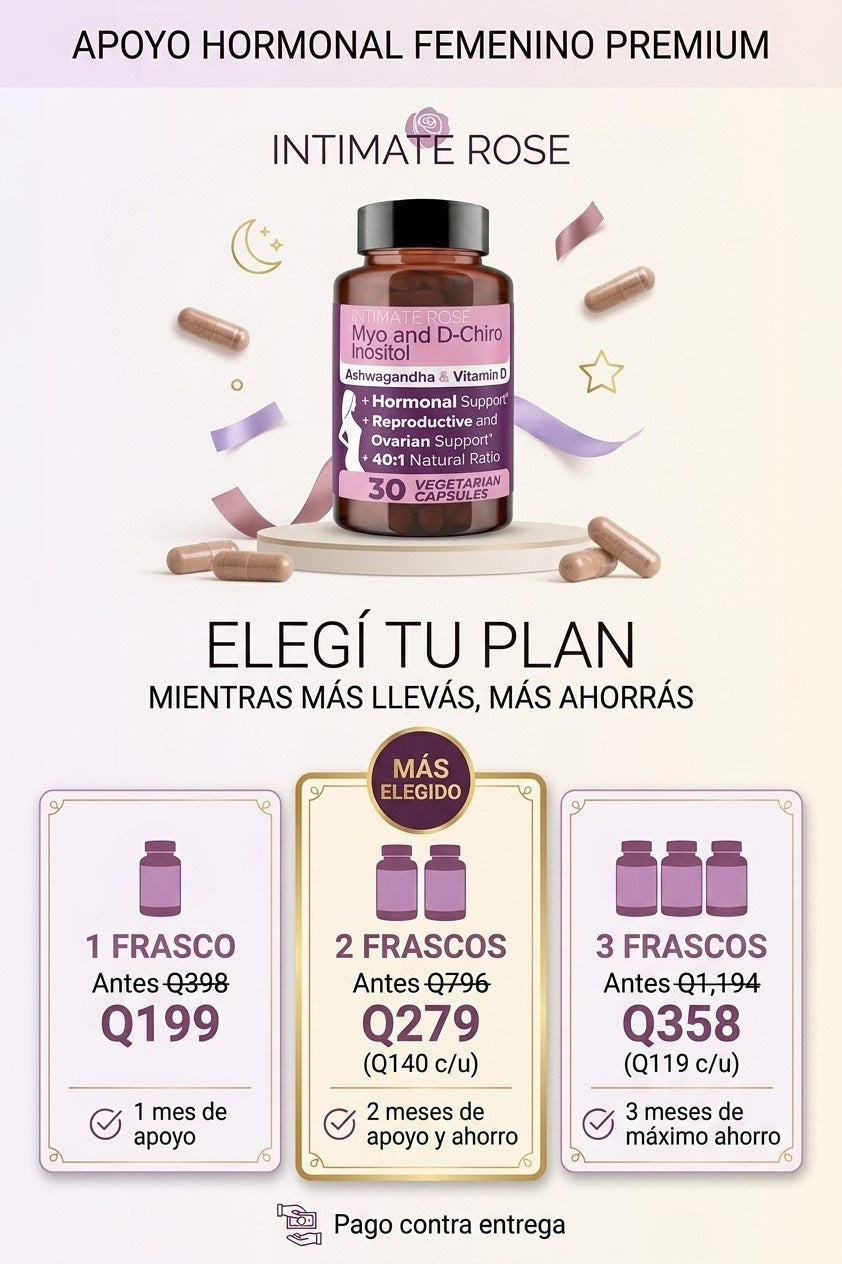 Oferta Inositol Rose · 1, 2 o 3 frascos, pago contra entrega