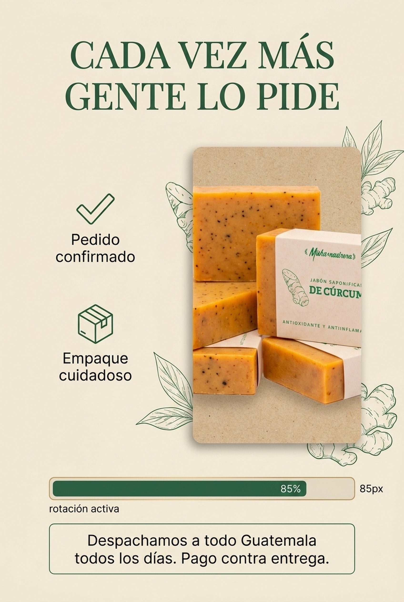 Jabón de Cúrcuma · cada vez más gente lo pide