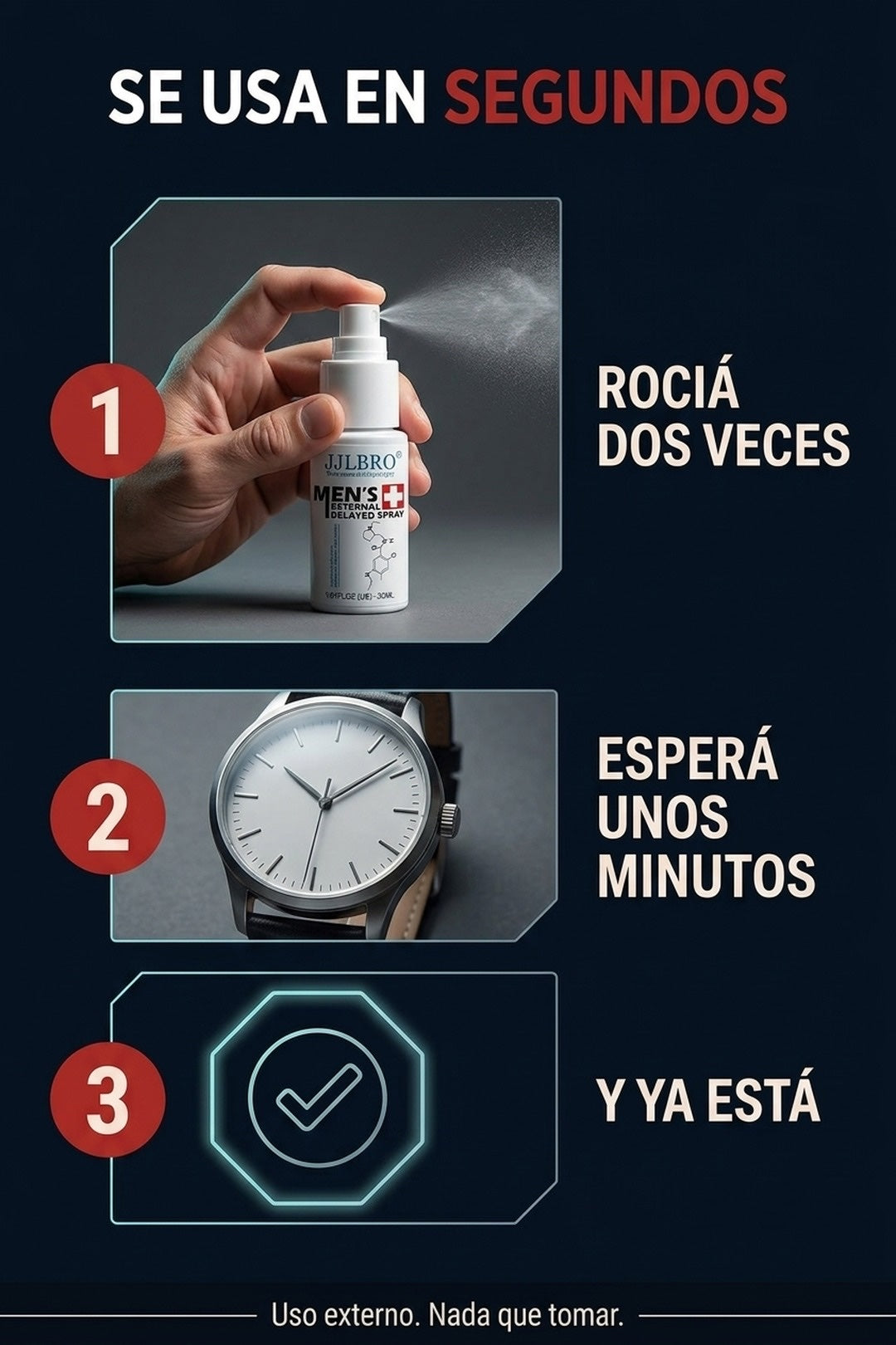 Cómo se usa: rociá dos veces, esperá unos minutos y listo