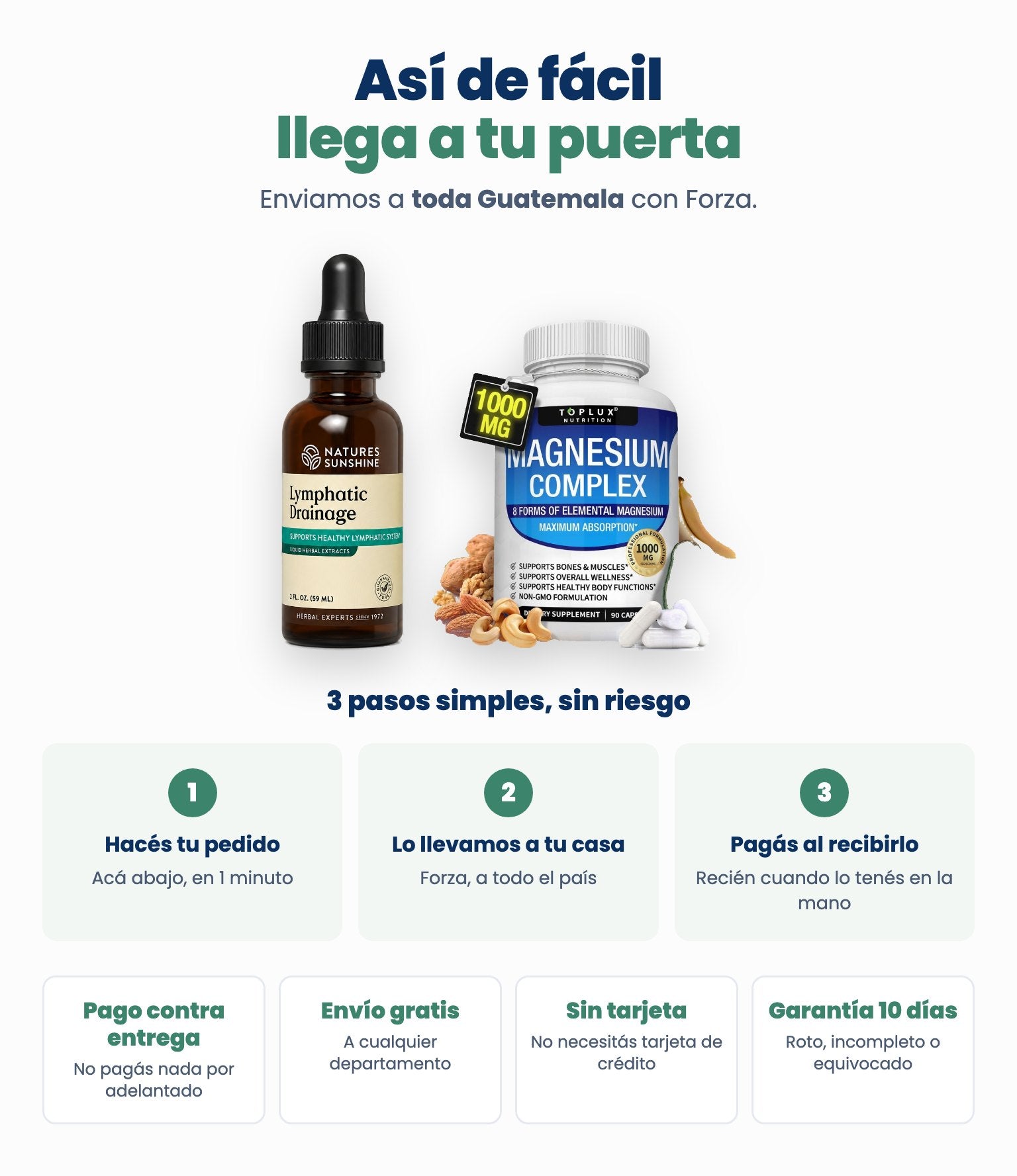 Envío gratis a toda Guatemala con Forza, pagás al recibir