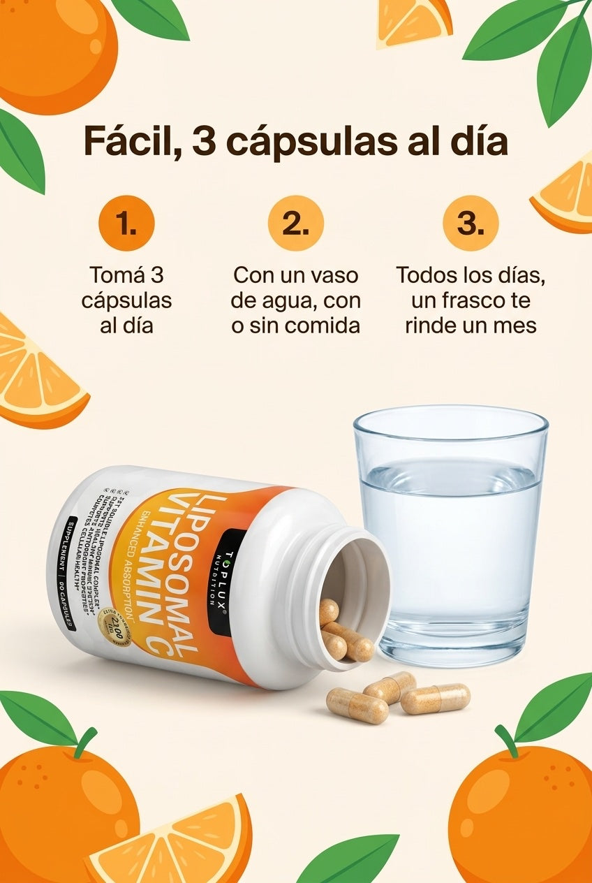 Fácil, 3 cápsulas al día con un vaso de agua