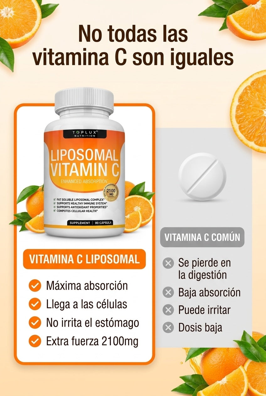 Vitamina C liposomal vs vitamina C común: máxima absorción