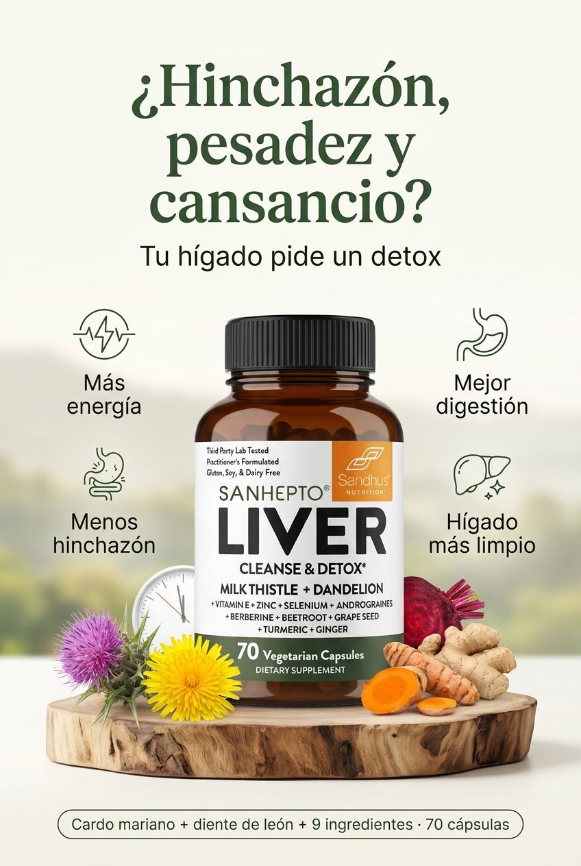 Liver Cleanse & Detox SANHEPTO · desintoxica tu hígado
