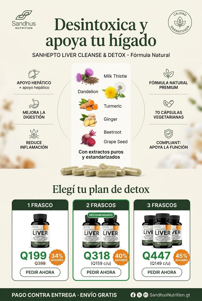 Oferta Liver Cleanse · 1, 2 o 3 frascos con descuento, pago contra entrega