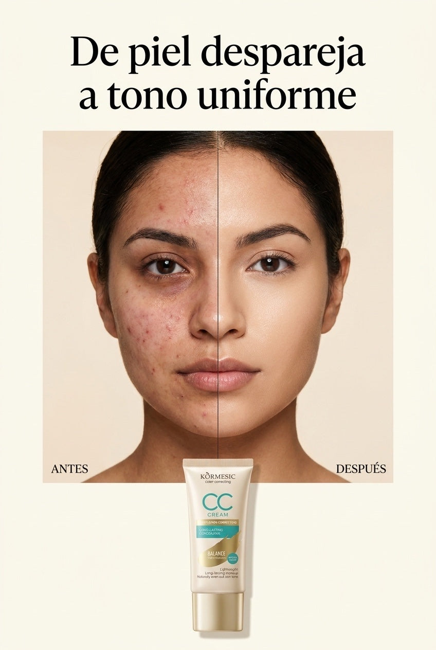 Antes y después: de piel despareja a rostro uniforme