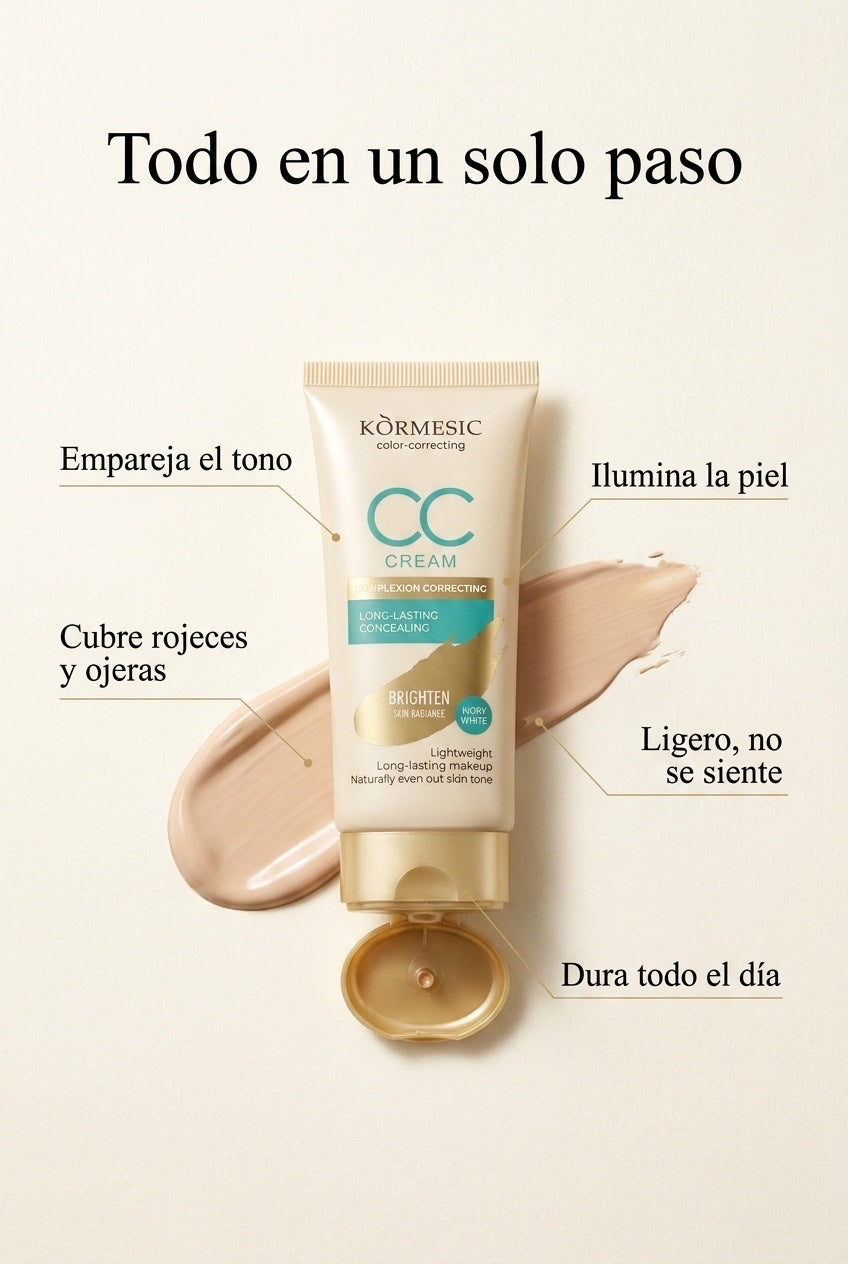 Todo en un solo paso: empareja, ilumina, cubre rojeces y ojeras