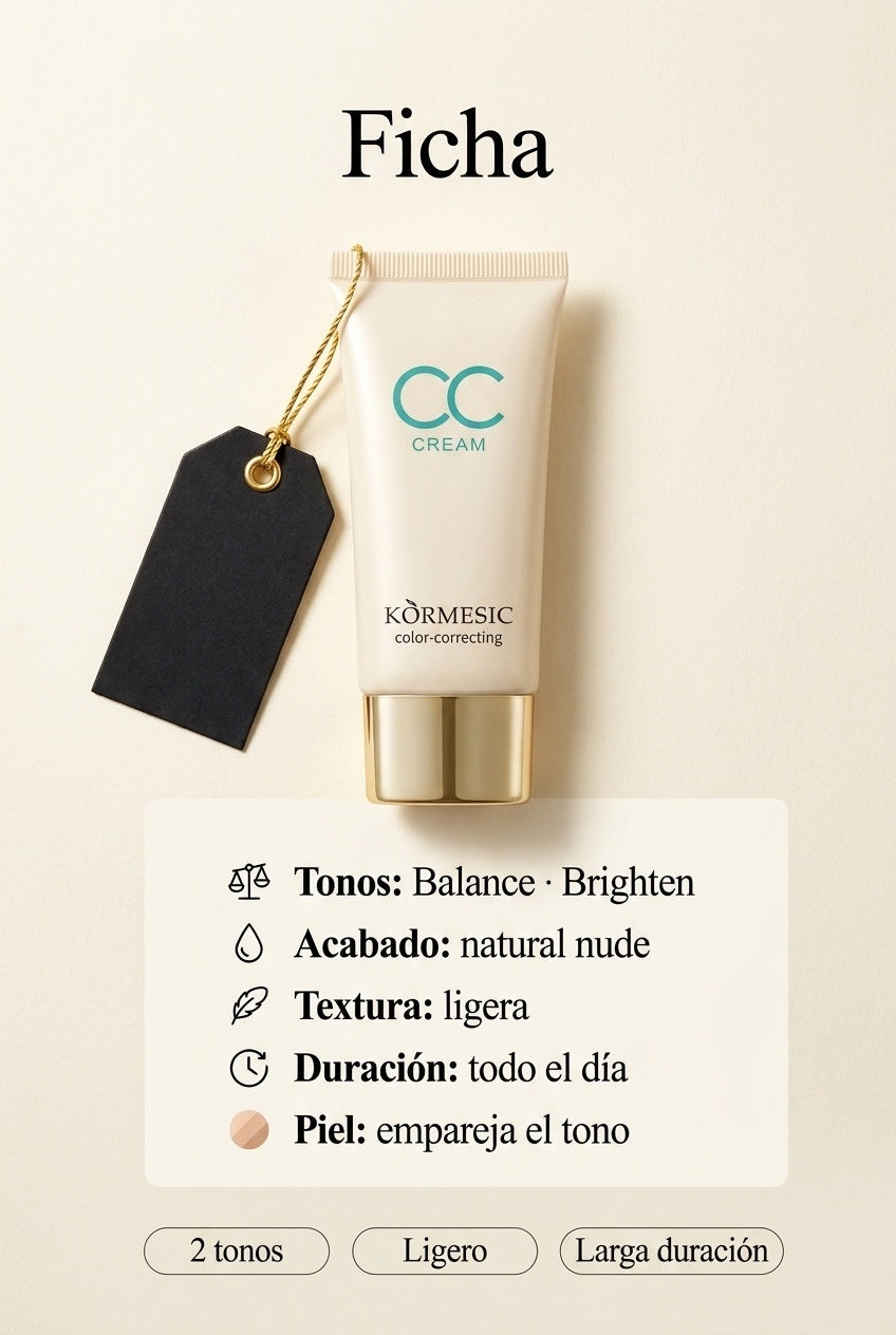 Ficha: tonos Balance y Brighten, acabado natural, larga duración