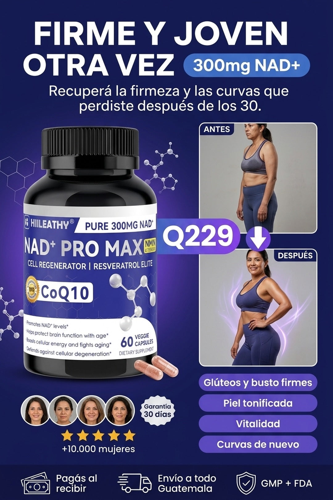 NAD+ PRO MAX · recuperá tu figura firme y joven, desde adentro