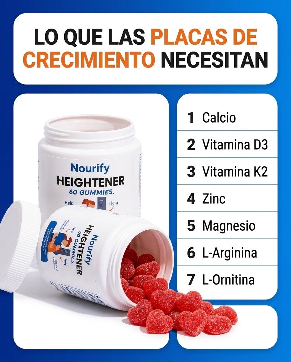 Los 7 nutrientes que las placas de crecimiento necesitan