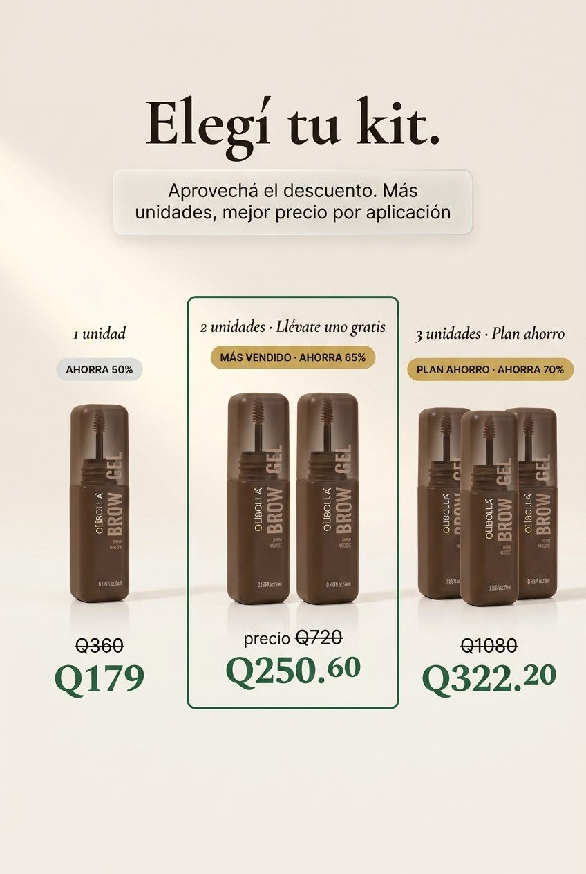 3 kits OLIBOLLA: 1, 2 o 3 unidades con descuento