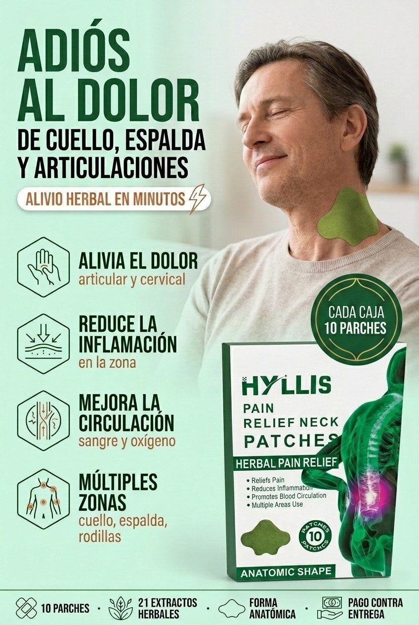 Parches Cervicales · adiós al dolor de cuello, espalda y articulaciones