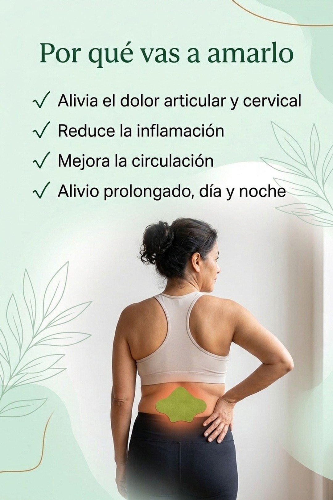 Beneficios: alivia el dolor, reduce inflamación y mejora circulación