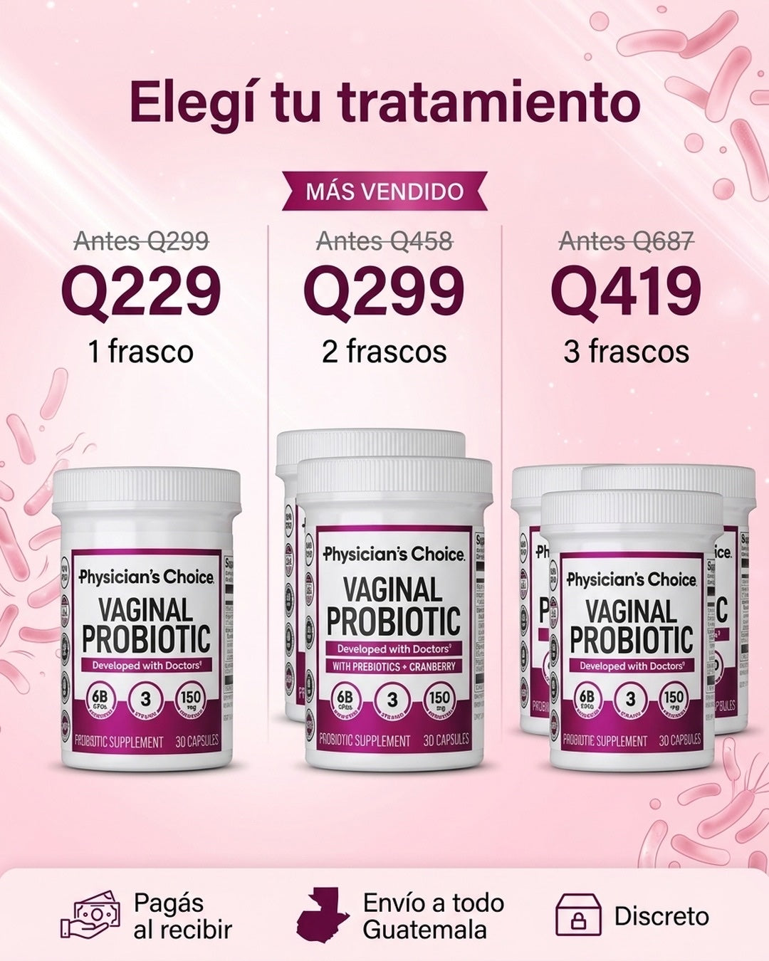 Oferta Vaginal Probiotic · 1, 2 o 3 frascos, pago contra entrega