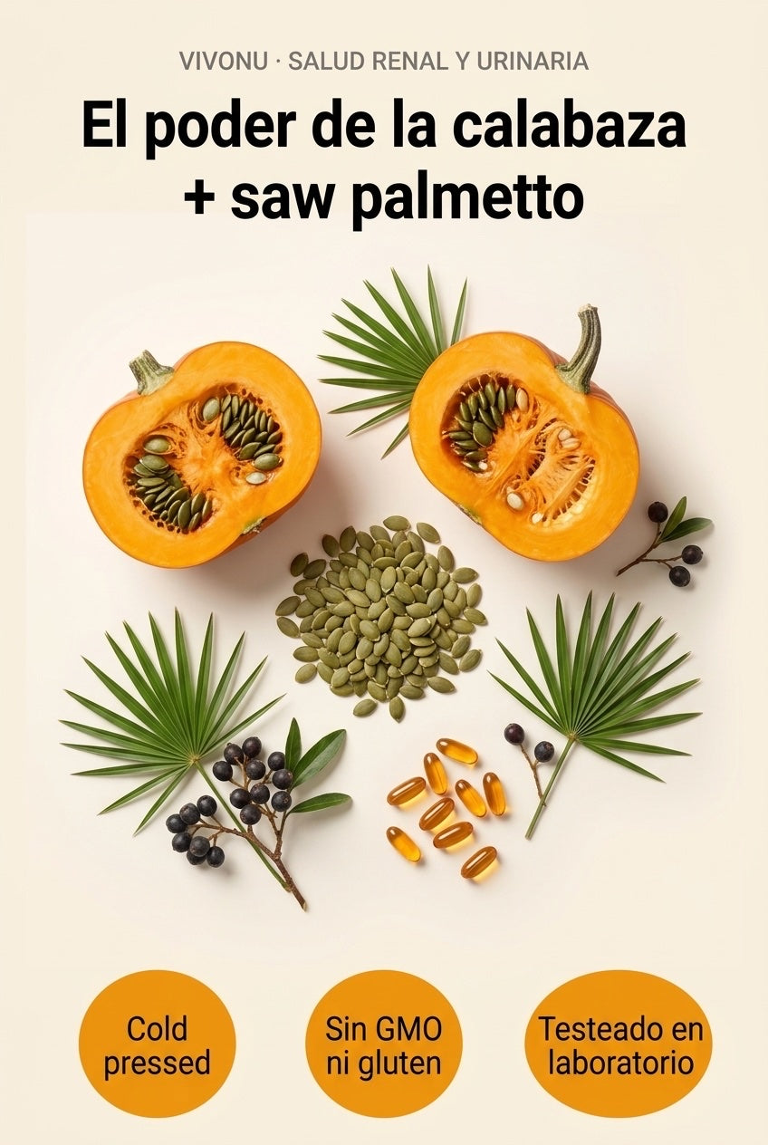 El poder de la calabaza y el saw palmetto, natural
