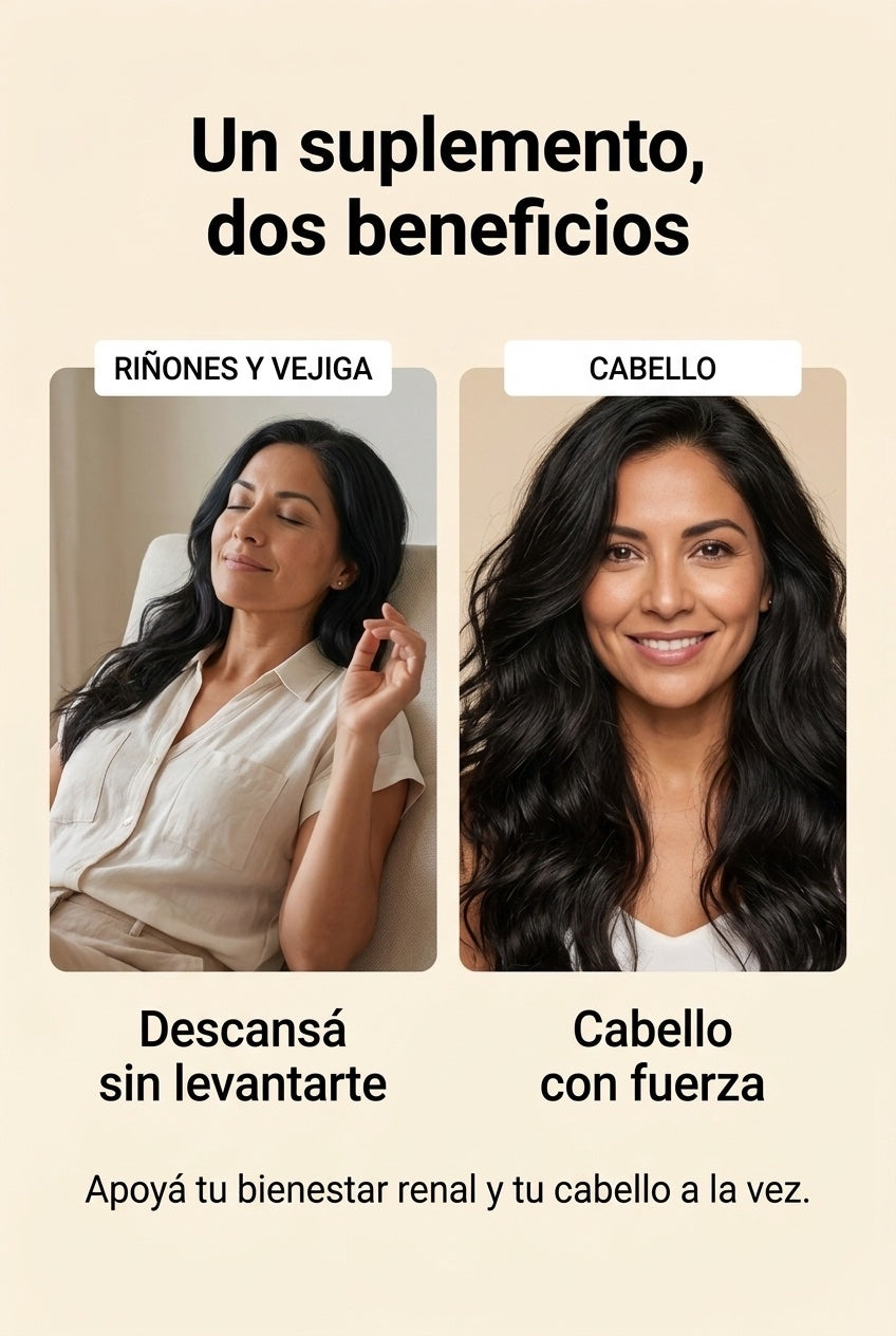 Un suplemento, dos beneficios: bienestar renal y cabello
