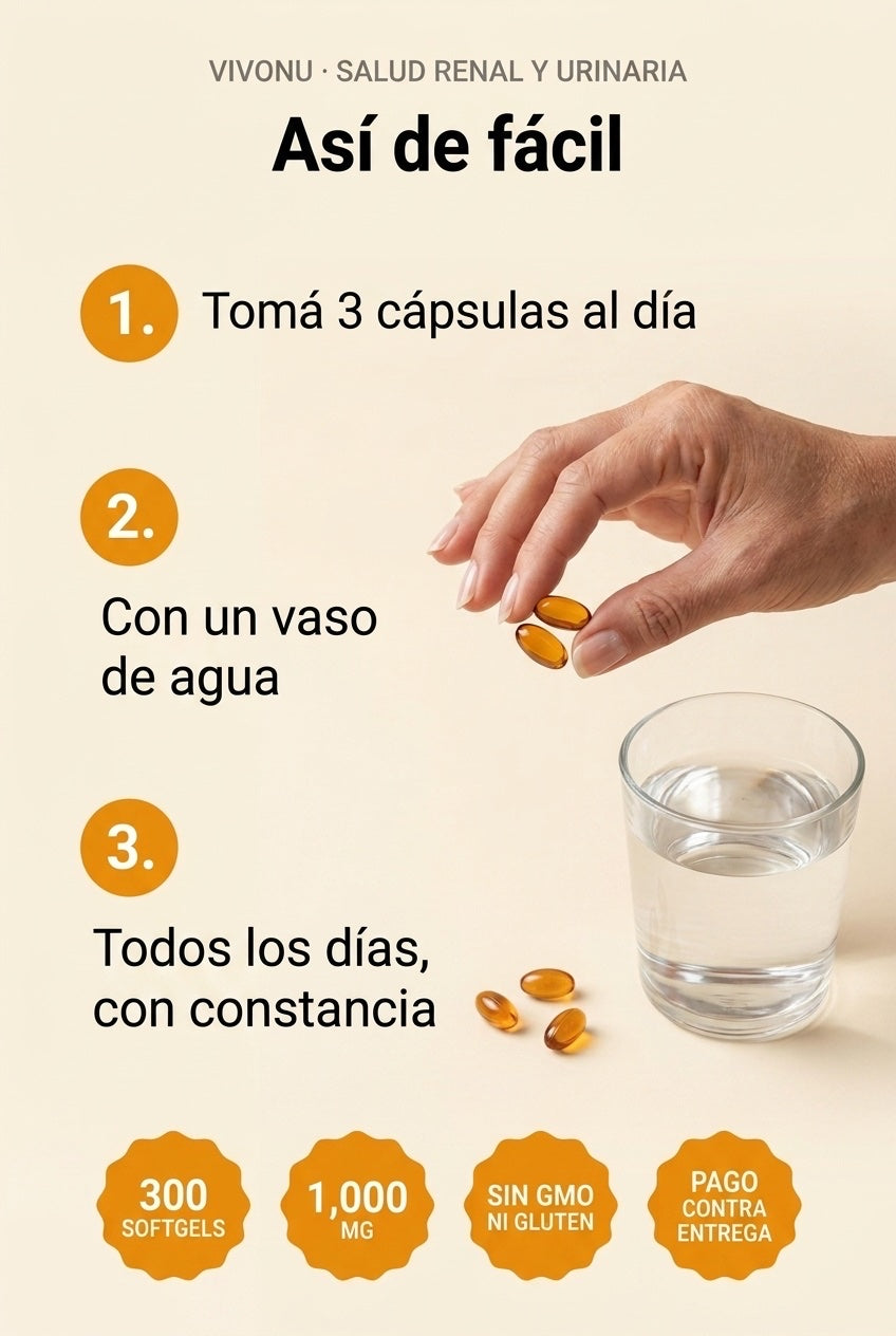 Cómo se usa: 3 cápsulas al día · 300 softgels · 1.000 mg