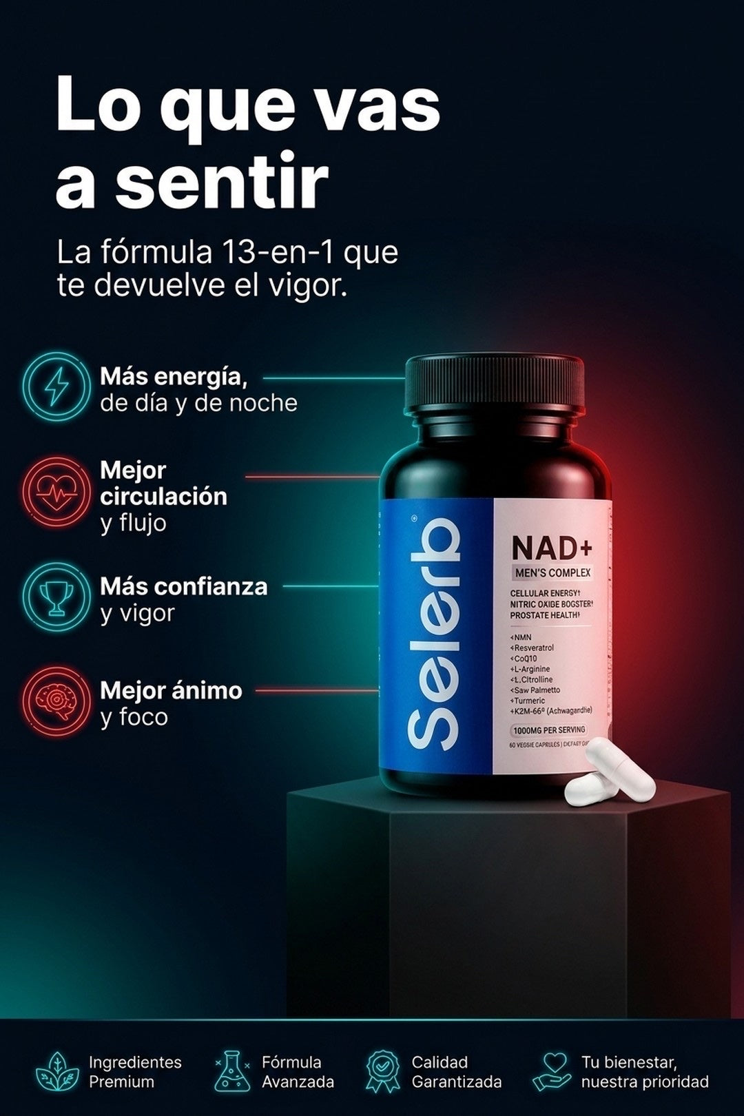 Lo que vas a sentir con Selerb NAD+