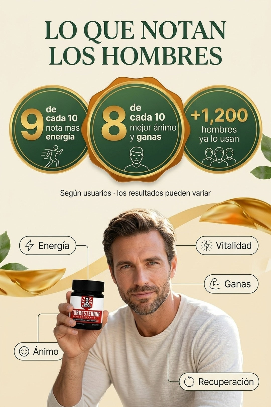 Lo que notan los hombres: más energía y mejor ánimo