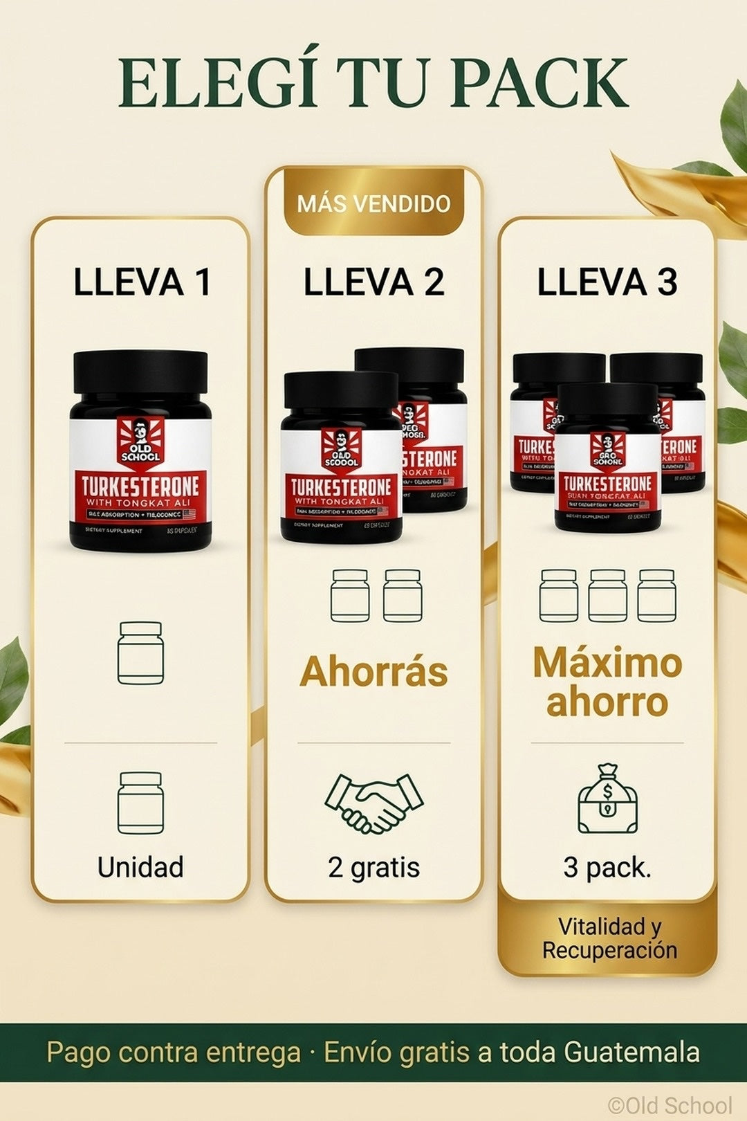 Oferta Turkesterone · 1, 2 o 3 frascos, pago contra entrega